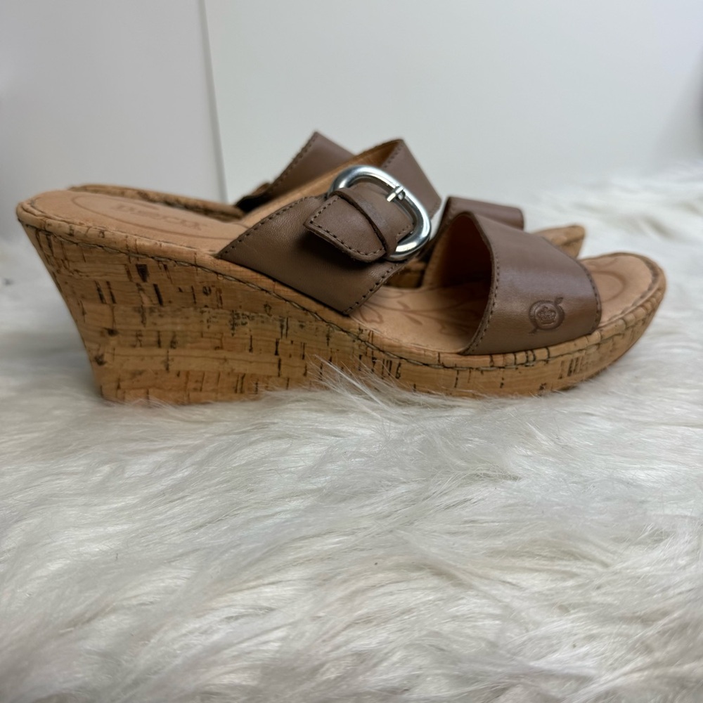 Born Brown Adjustable Strap Sandals - image 5